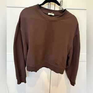 Rag & Bone | Espresso/Chocolate Brown Cropped Sweatshirt